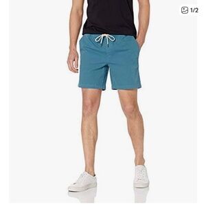 GOODTHREADS PULL ON CHINCO SHORTS BLUE TEAL MENS LARGE